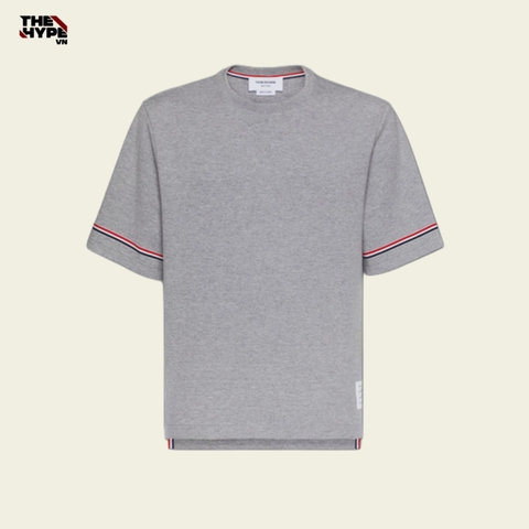 ÁO THUN THOM BROWNE TB RWB STRIPE (GREY)