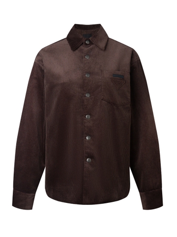 SƠ MI PRADA WOOL AND CASHMERE SHIRT (COCOA BROWN)