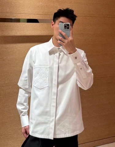 ÁO SƠ MI LOUIS VUITTON POCKET (WHITE)