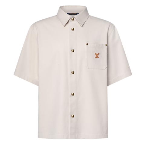 ÁO SƠ MI LOUIS VUITTON SILK COTTON (BEIGE)