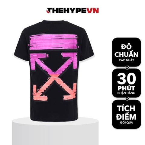 OFF-WHITE TEE - Áo thun Off white fuchsia marker (Black) [ Mirror Quaility ]