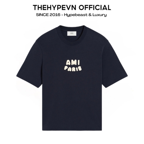 ÁO THUN AMI PARIS LOGO PATCH SS25 (BLACK)