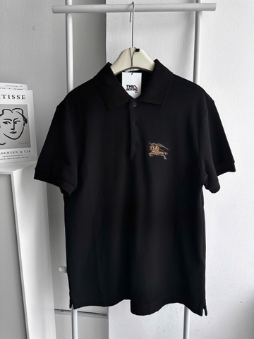 ÁO POLO BURBERRY EQUESTRIAN GOLD KNIGHT (BLACK)