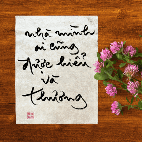Thư Pháp gốc Tiếng Việt 30x40
