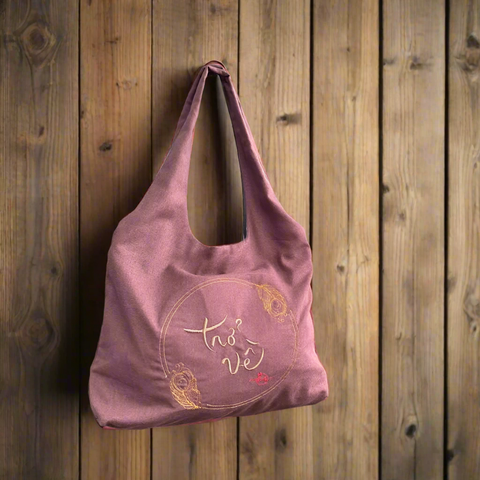 TÚI LINEN THÊU THƯ PHÁP