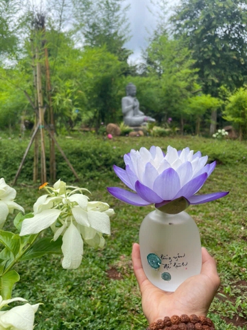 Bình hoa thuỷ tinh dán thư pháp (nhỏ)