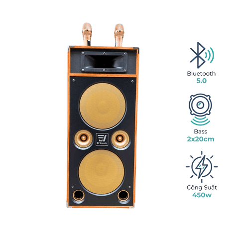 Loa Karaoke Xách Tay EV-289 | Công Suất 450W | 2 Bass 20Cm