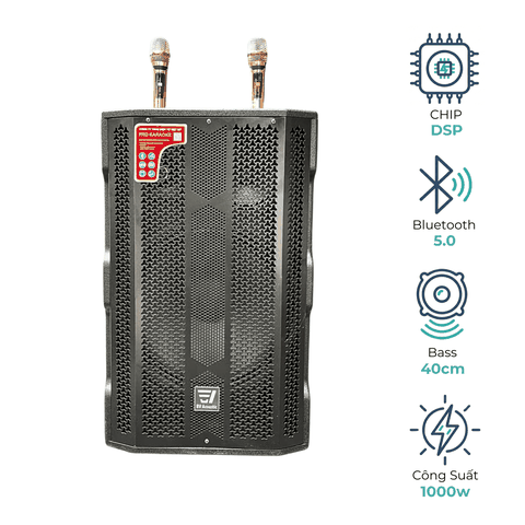 EV Acoustic | EV-488 | Loa Xách Tay Karaoke | Bass 40Cm | Công Suất 1200W