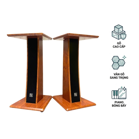 Chân Để Loa CL5 | Kệ Loa Vân Gỗ Cao Cấp | Chống Rung Chống Trượt | Tăng Chất Âm | Trang Trí Phòng Khách | EVACOUSTIC