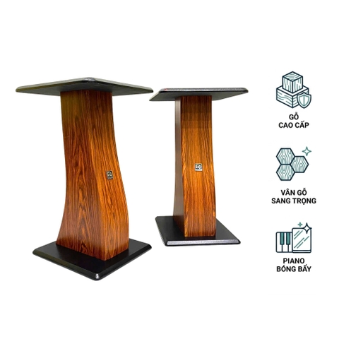 Chân Để Loa CL6 | Kệ Loa Vân Gỗ Cao Cấp | Chống Rung Chống Trượt | Tăng Chất Âm | Trang Trí Phòng Khách | EVACOUSTIC