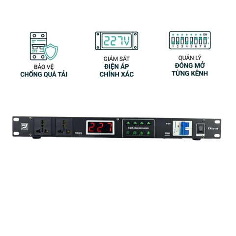 Quản Lý Nguồn FX8PLUS | Chống Sốc Điện | Bảo Vệ Dàn Âm Thanh | Khởi Động Tuần Tự | 8 Cổng Ra | EVACOUSTIC