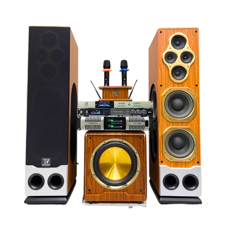 Bộ Dàn Âm Thanh Karaoke EV ACOUSTIC G930 – Combo 5 Thiết Bị Full (Loa Cây, Cục Đẩy, Vang Số, Micro), Âm Thanh Chuẩn Gia Đình