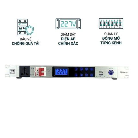Quản Lý Nguồn PM9PLUS | Ổn Định Điện Áp | Chống Sốc Điện | Khởi Động Tuần Tự | 8 Cổng Ra | Bảo Vệ Dàn Karaoke | EVACOUSTIC