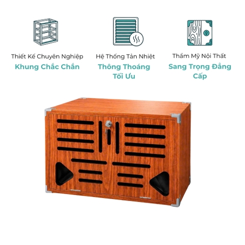 Tủ Âm Thanh Vân Gỗ Cao Cấp EV Acoustic - Đựng Thiết Bị Chuyên Nghiệp