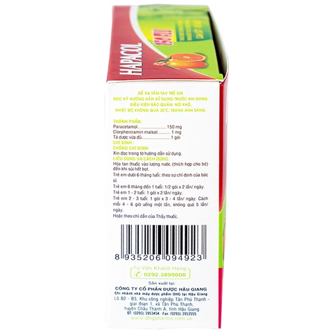 Bột Hapacol 150 Flu DHG giảm đau, hạ sốt (24 gói)