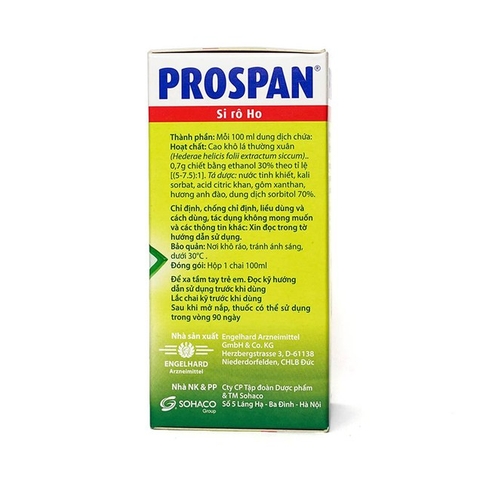 Siro ho Prospan Engelhard điều trị viêm phế quản mạn tính (100ml)
