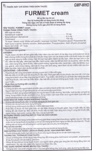 Thuốc bôi Furmet Cream Medisun hỗ trợ điều trị nhiễm trùng da (10g)