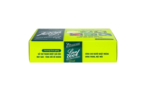 Bột sủi Thanh Nhiệt Livecool Nam Dược hương dưa gang hỗ trợ giải độc, mát gan (10 gói x 7g)