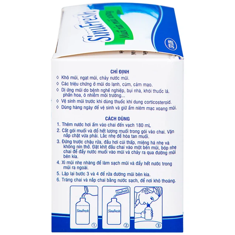 Muối rửa mũi xoang SinuFresh làm sạch dịch nhầy (50 gói)