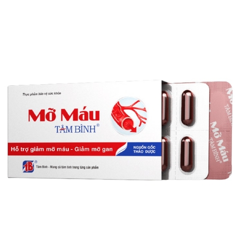 Viên uống Mỡ Máu Tâm Bình hỗ trợ giảm mỡ máu, giảm mỡ gan (5 vỉ x 12 viên)