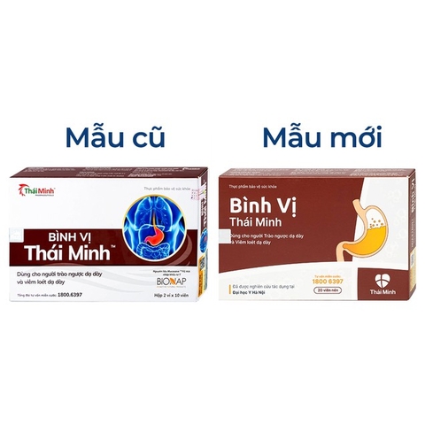 Viên uống Bình Vị Thái Minh hỗ trợ giảm acid dịch vị, giúp bảo vệ niêm mạc dạ dày (2 vỉ x 10 viên)