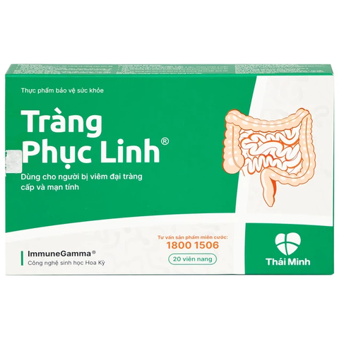 Viên uống Tràng Phục Linh Thái Minh dùng cho người bị viêm đại tràng cấp và mạn tính (2 vỉ x 10 viên)