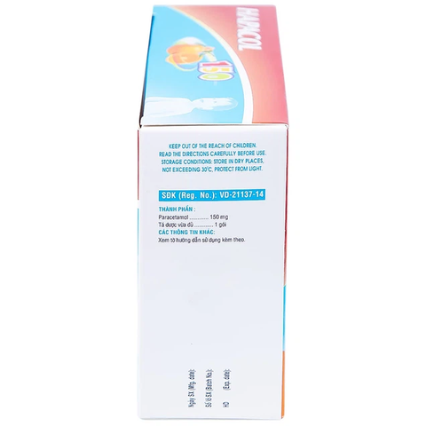 Bột Hapacol 150 DHG giảm đau, hạ sốt (24 gói)