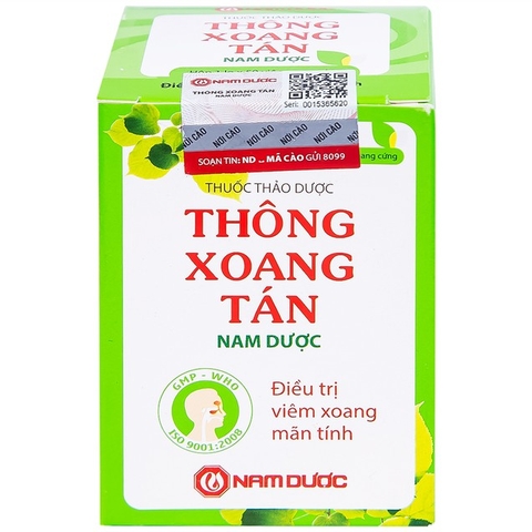Thuốc Thông Xoang Tán Nam Dược điều trị viêm xoang mãn tính (50 viên)