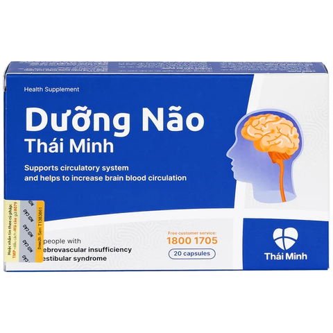Viên uống Dưỡng Não Thái Minh hỗ trợ hoạt huyết, tăng cường lưu thông máu não (2 vỉ x 10 viên)