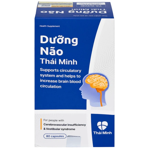 Viên uống Dưỡng Não Thái Minh hỗ trợ hoạt huyết, tăng cường lưu thông máu não (80 viên)
