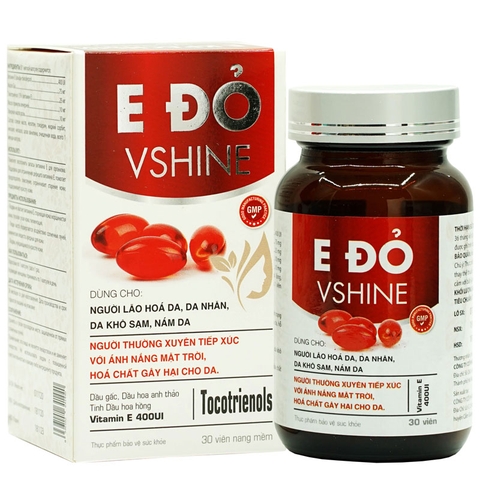 E Đỏ Vshine, Hỗ trợ hạn chế lão hóa da, hỗ trợ làm đẹp da