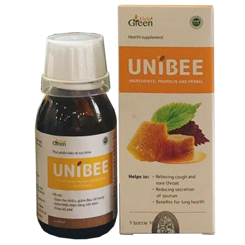 Unibee, hỗ trợ giúp bổ phế, hỗ trợ giảm các biểu hiện tăng tiết đờm