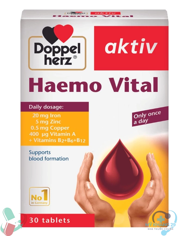 Haemo Vital Doppelherz - Hỗ trợ giảm thiếu máu do thiếu sắt