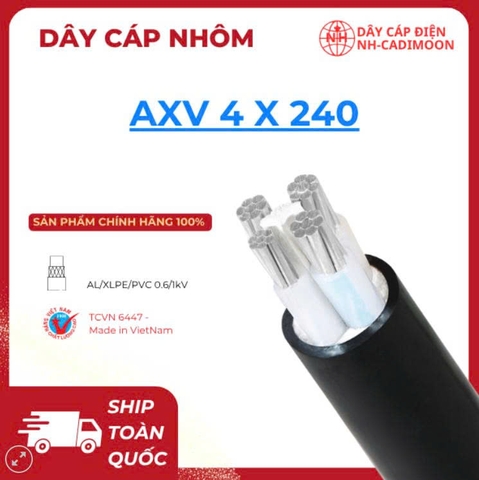 Dây Cáp Nhôm AXV 4×240 – Truyền Tải Cực Đại, Ổn Định Lâu Dài