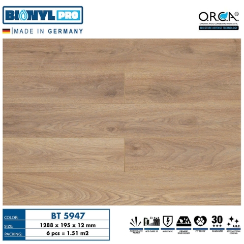 Sàn gỗ Binyl Pro BT5947 12mm – Heirloom Oak