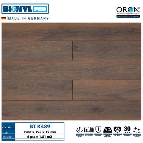 Sàn gỗ Binyl Pro BTK489 12mm – Bourbon Hills Oak
