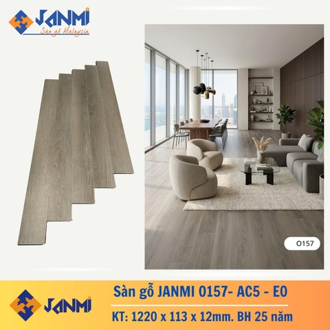 Sàn gỗ Janmi O157 nhập khẩu 12mm