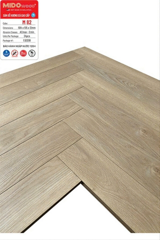 Sàn gỗ Mido Wood M82 xương cá 12mm