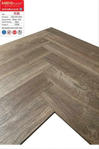 Sàn gỗ Mido Wood M85 xương cá 12mm