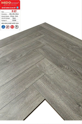 Sàn gỗ Mido Wood M87 xương cá 12mm