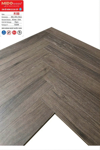 Sàn gỗ Mido Wood M88 xương cá 12mm
