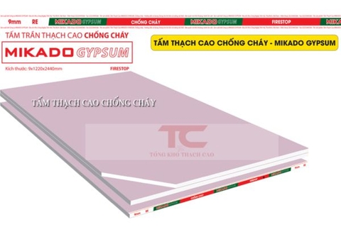 Tấm thạch cao chống cháy Mikado