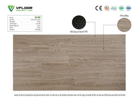 Sàn nhựa Vfloor Standard LK-482 5,5mm