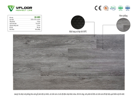 Sàn nhựa Vfloor Standard LK-483 5,5mm