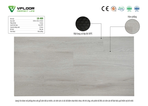 Sàn nhựa Vfloor Standard LK-488 5,5mm