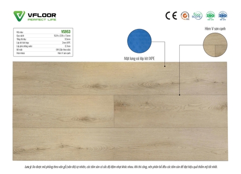 Sàn nhựa Vfloor Special VS953 9,5mm