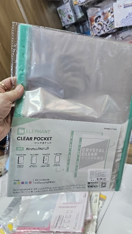 ELP TÚI SƠ MI A4 VIỀN MÀU XANH LÁ