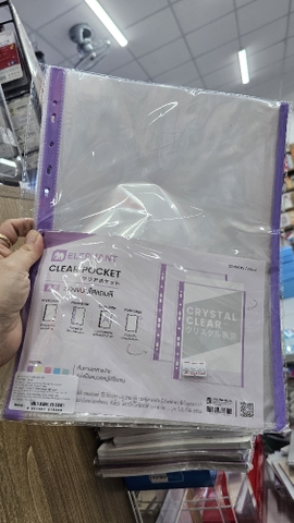 ELP TÚI SƠ MI A4 VIỀN MÀU TÍM