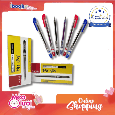 Bút Gel My-Gel D.A P&T 0.5mm Mực Xanh – Không Lem, Không Thấm Giấy