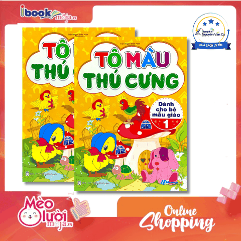Bộ Sách Tô Màu Thú Cưng Cho Bé Mẫu Giáo – Sách Tô Màu Phát Triển Sáng Tạo